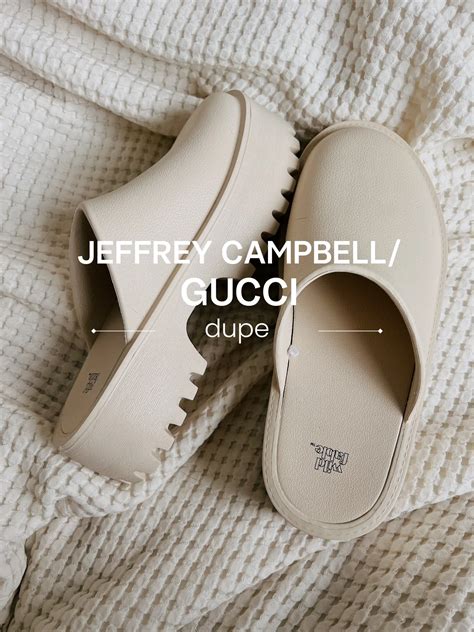 jeffrey campbell gucci dupes|gucci jelly slippers dupe.